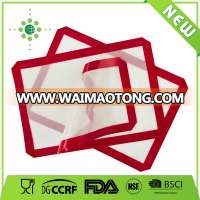 Red Custom fiberglass silicone baking mat/silpat baking sheet